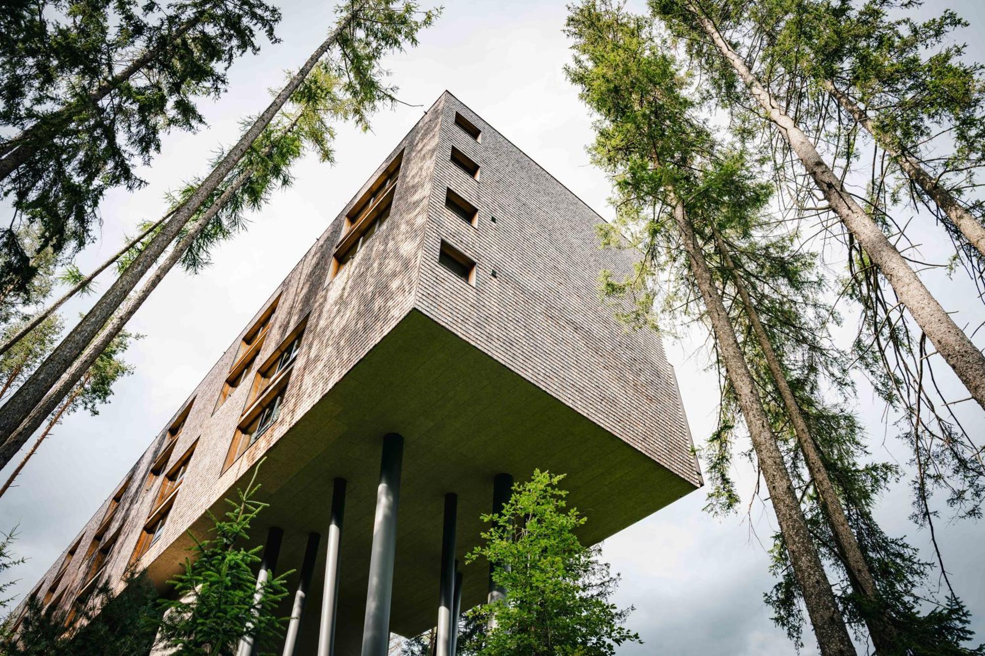 My Arbor - Dolomites Hotel Бресаноне Екстериор снимка The "Cube"